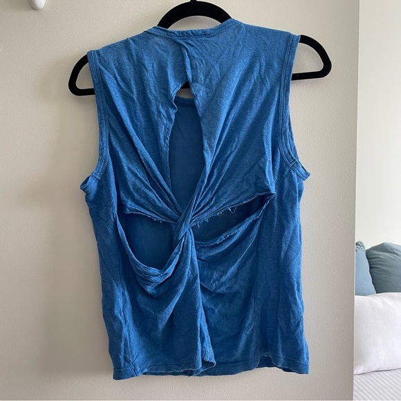 A.L.C. Blue Harper Twist back linen top - Small - Picture 2 of 3